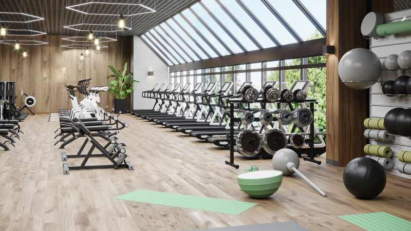 Gym floor and locker room cleaning in Atlanta West supporting hygiene and odor control.